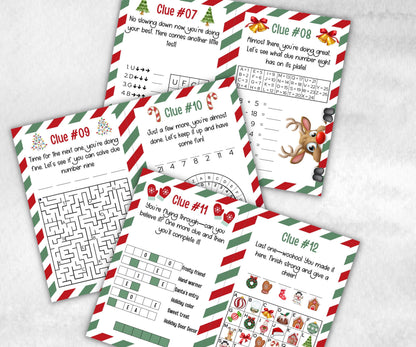 Outdoor Treasure Scavenger Clues, Kids Christmas Treasure Hunt, Xmas Printable Activity, Christian Holiday Game, Holiday Kids Game fun ideas-Christmas -TheHustlingCatLady-Party Games