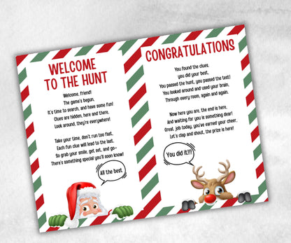 Outdoor Treasure Scavenger Clues, Kids Christmas Treasure Hunt, Xmas Printable Activity, Christian Holiday Game, Holiday Kids Game fun ideas-Christmas -TheHustlingCatLady-Party Games
