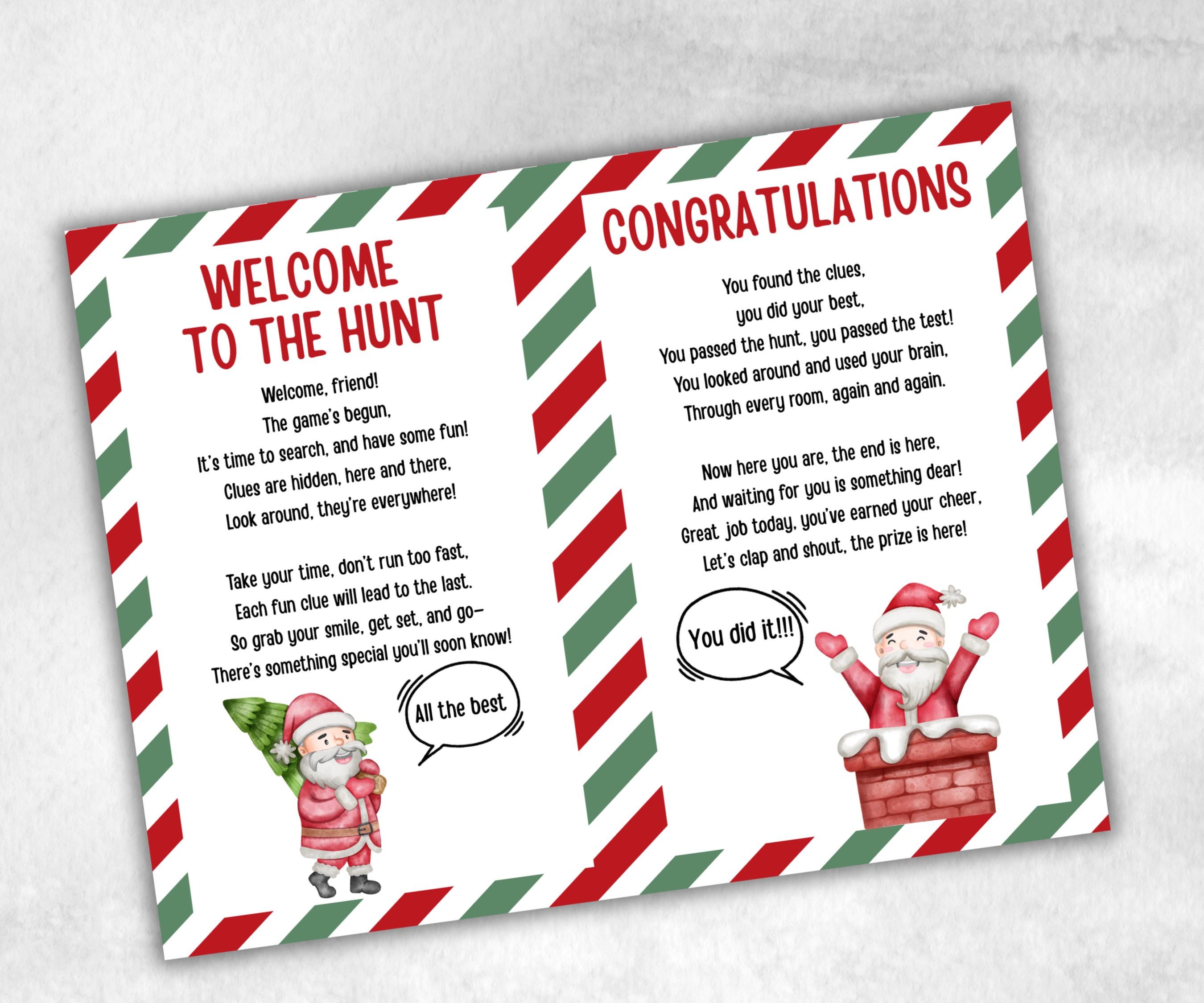 Kids Christmas Outdoor Treasure Hunt, Treasure Scavenger Clues, Xmas Printable Activity, Christian Holiday Game, Holiday Kids Game fun ideas-Christmas -TheHustlingCatLady-Party Games