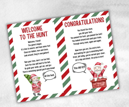 Kids Christmas Outdoor Treasure Hunt, Treasure Scavenger Clues, Xmas Printable Activity, Christian Holiday Game, Holiday Kids Game fun ideas-Christmas -TheHustlingCatLady-Party Games