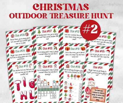 Kids Christmas Outdoor Treasure Hunt, Treasure Scavenger Clues, Xmas Printable Activity, Christian Holiday Game, Holiday Kids Game fun ideas-Christmas -TheHustlingCatLady-Party Games