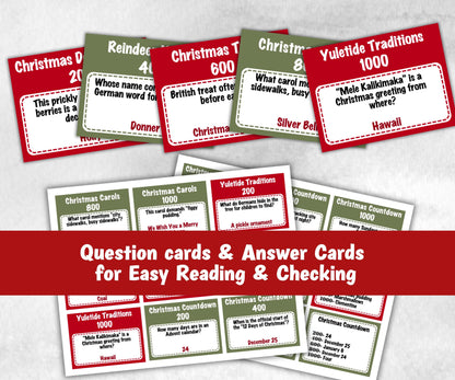 Christmas Jeopardy Activity, Printable Holiday Trivia, Coworkers Employee, Activities for Kid, Group Game, Office Party Quiz, Family Reunion-Christmas -TheHustlingCatLady-Party Games