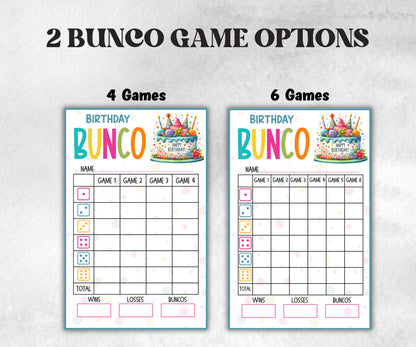 Happy Birthday Bunco, Birthday Party ideas, Printable Party Favors, Score Sheet, Ghost player, Tally Sheets, Birthday Gift, Family reunion- -TheHustlingCatLady-Party Games