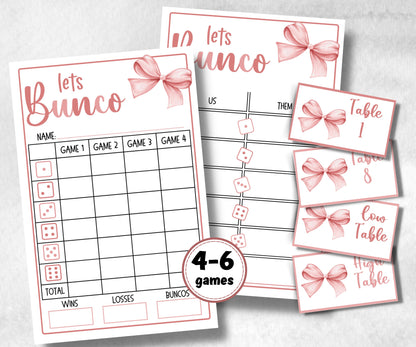 Happy Birthday Bunco, Birthday Party ideas, Printable Party Favors, Score Sheet, Ghost player, Tally Sheets, Birthday Gift, Family reunion- -TheHustlingCatLady-Party Games