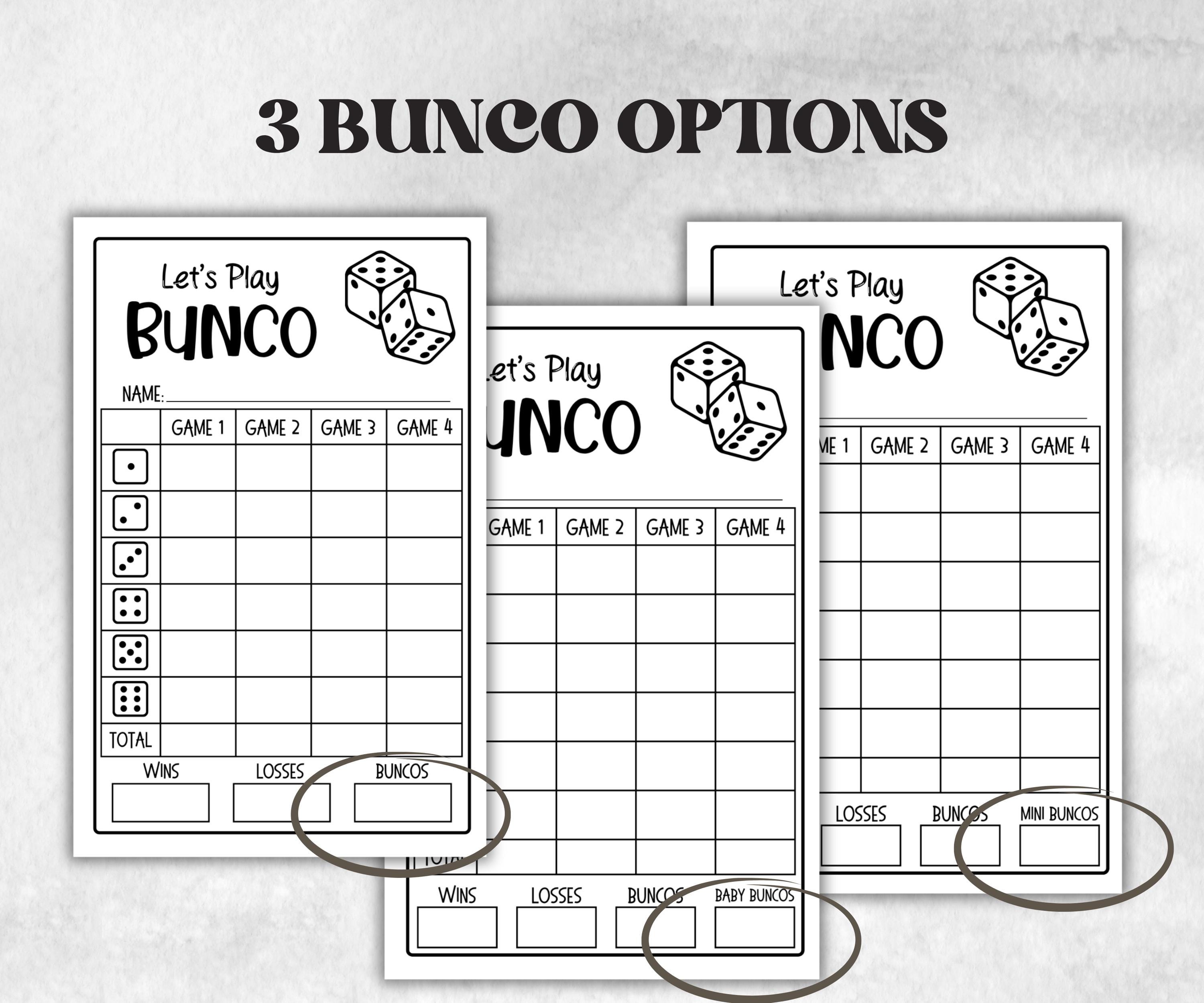 Black and White Bunco, Birthday Party ideas, Printable Party Favors, Score Sheet, Ghost player, Tally Sheets, Birthday Gift, Family reunion- -TheHustlingCatLady-Party Games