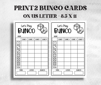 Black and White Bunco, Birthday Party ideas, Printable Party Favors, Score Sheet, Ghost player, Tally Sheets, Birthday Gift, Family reunion- -TheHustlingCatLady-Party Games