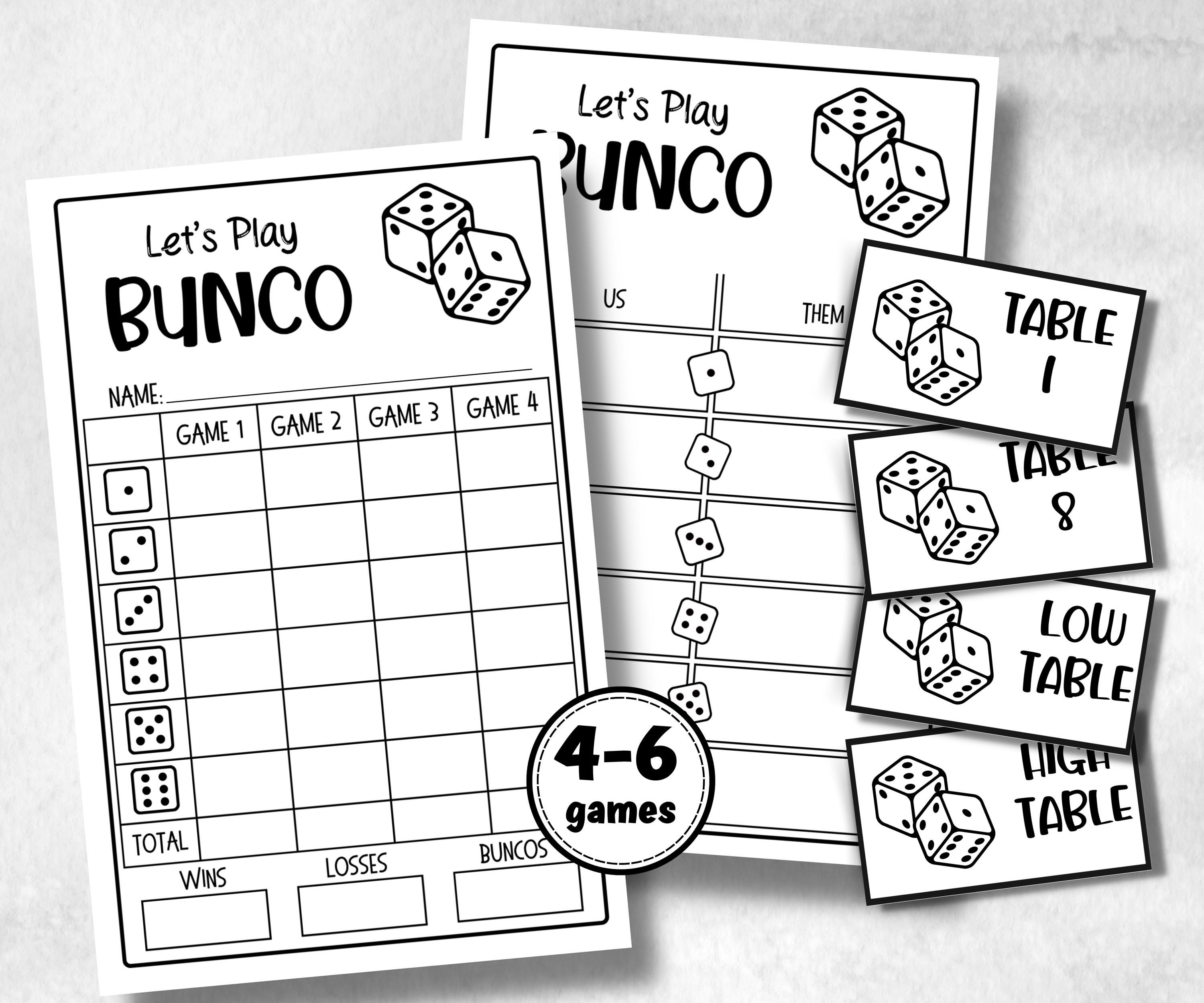 Black and White Bunco, Birthday Party ideas, Printable Party Favors, Score Sheet, Ghost player, Tally Sheets, Birthday Gift, Family reunion- -TheHustlingCatLady-Party Games