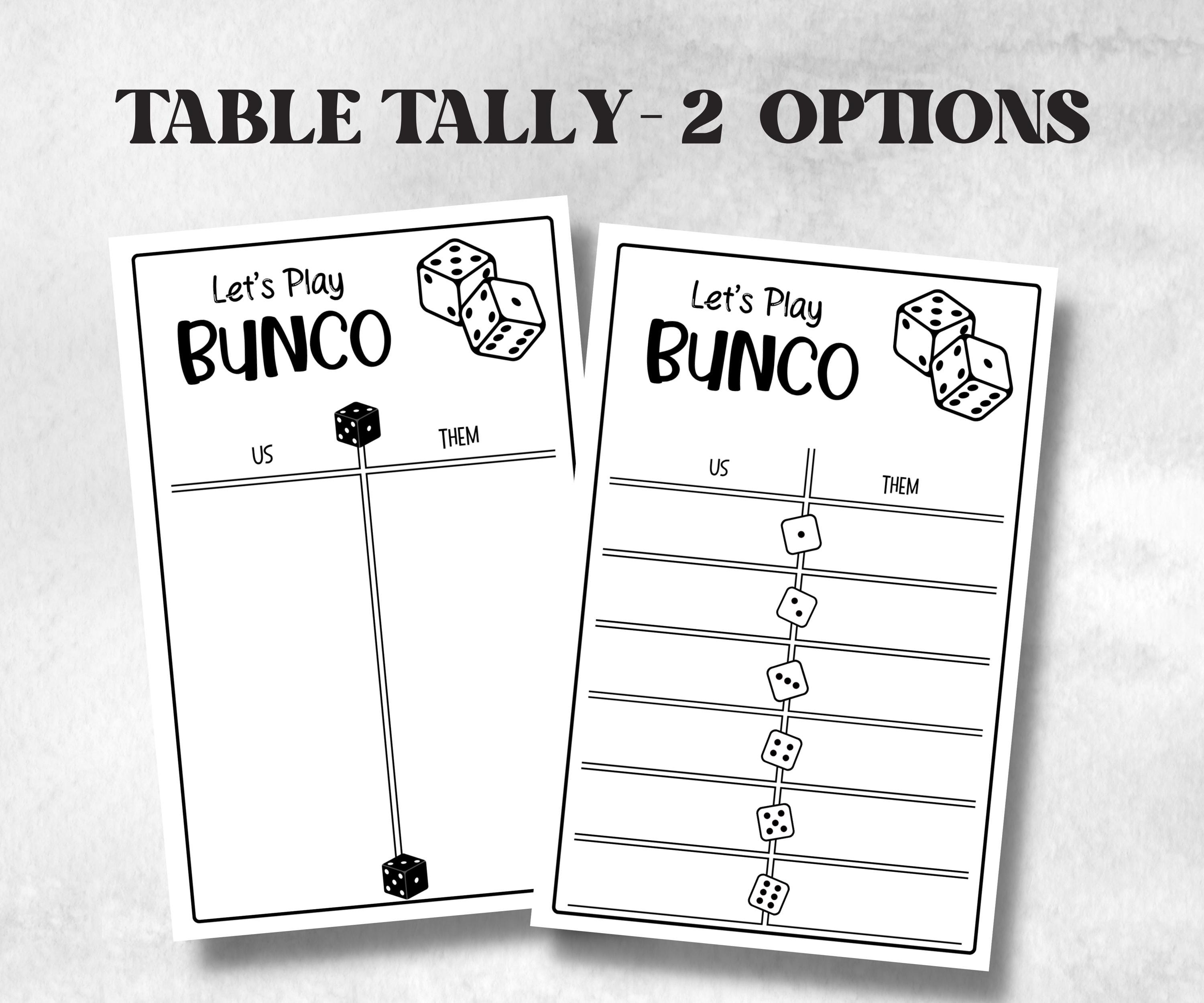 Black and White Bunco, Birthday Party ideas, Printable Party Favors, Score Sheet, Ghost player, Tally Sheets, Birthday Gift, Family reunion- -TheHustlingCatLady-Party Games