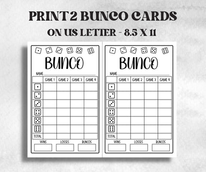 White and Black Bunco, Birthday Party ideas, Printable Party Favors, Score Sheet, Ghost player, Tally Sheets, Birthday Gift, Family reunion- -TheHustlingCatLady-Party Games