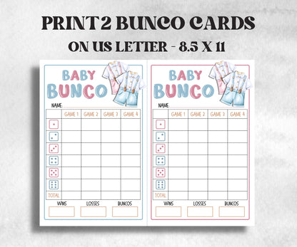 Pink and Blue Baby shower Bunco, Baby shower Party ideas, Printable Party Favors, Score Sheet, Ghost player, Tally Sheets, baby Shower Gift- -TheHustlingCatLady-Party Games