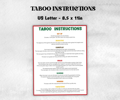 Cinco De Mayo Party Taboo Game, Mexican Kids and Adults Party, Mexican Fiesta Fun, Family Game Night, Summer Fiesta, BBQ party, Pool Party-Holidays -TheHustlingCatLady-Party Games
