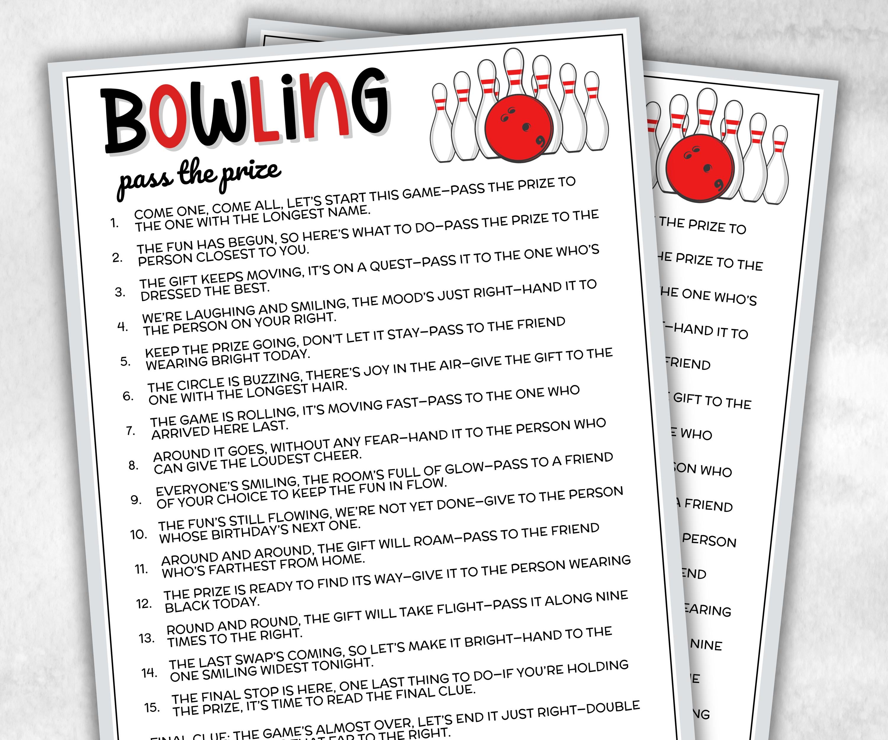Bowling Pass The Prize, Olympics Viewing, Party Game For Bowl Meetup, Gathering Fun, interactive fun gift exchange, mingle conversation game-Holidays -TheHustlingCatLady-Party Games