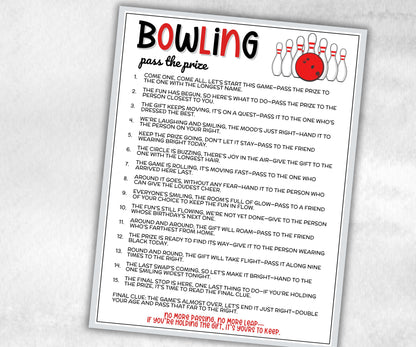 Bowling Pass The Prize, Olympics Viewing, Party Game For Bowl Meetup, Gathering Fun, interactive fun gift exchange, mingle conversation game-Holidays -TheHustlingCatLady-Party Games