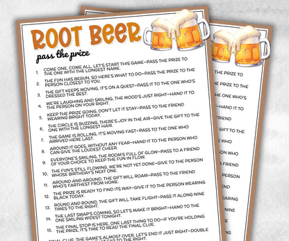 Root Beer Float Pass The Prize, Summer Birthday Party, Fun For Kids, Social BBQ Backyard ice cream party, interactive fun gift exchange game-Holidays -TheHustlingCatLady-Party Games