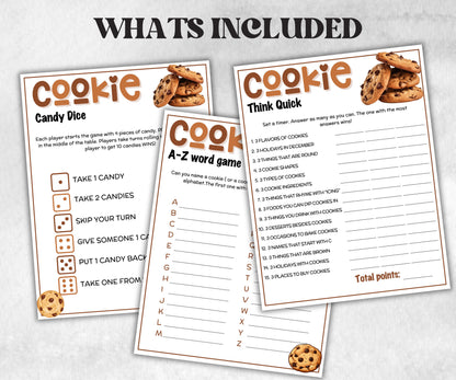 Printable Cookie Game Bundle, Pass the Prize, Friendsmas Cookie Valentine Party Game, Cookie Trivia, Cookie Matchup Game, Church xmas game,-Christmas -TheHustlingCatLady-Party Games
