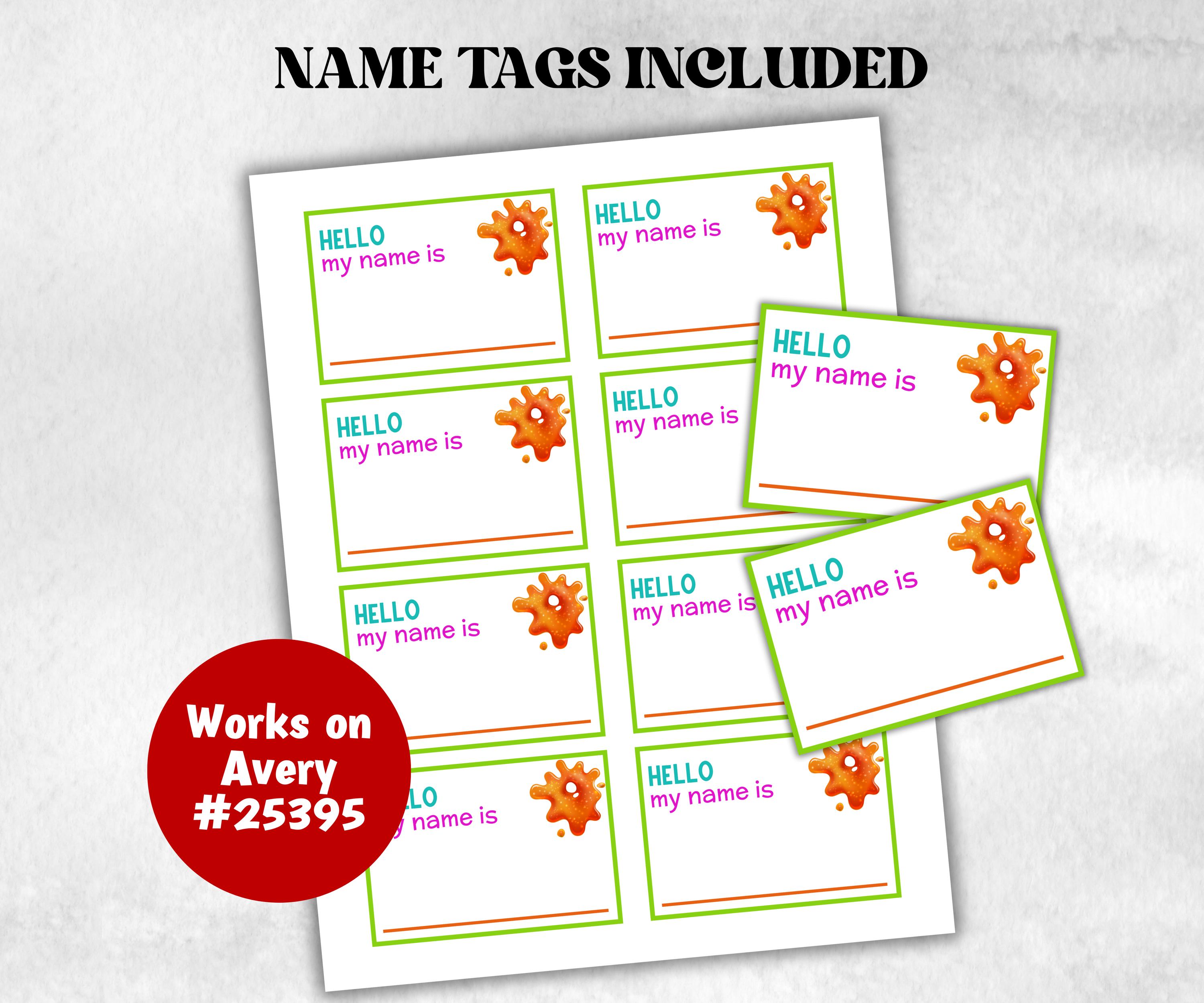 What is your Slime name printable game, office party, daycare name, Name board sign, party decoration, Name tag, birthday nickname, summer-Holidays -TheHustlingCatLady-Stickers, Labels & Tags