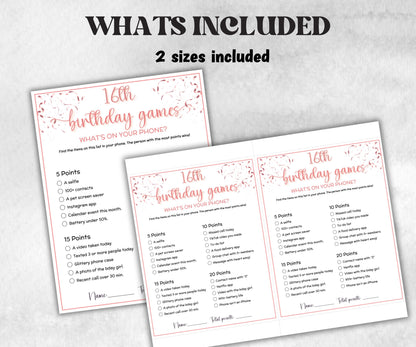 Sweet 16 Birthday Game Bundle, Pink Sweet Sixteen Birthday, 16th Birthday Party Game, Born in 2009 Game Bundle, Printable Teen Activities-Holidays -TheHustlingCatLady-Party Games