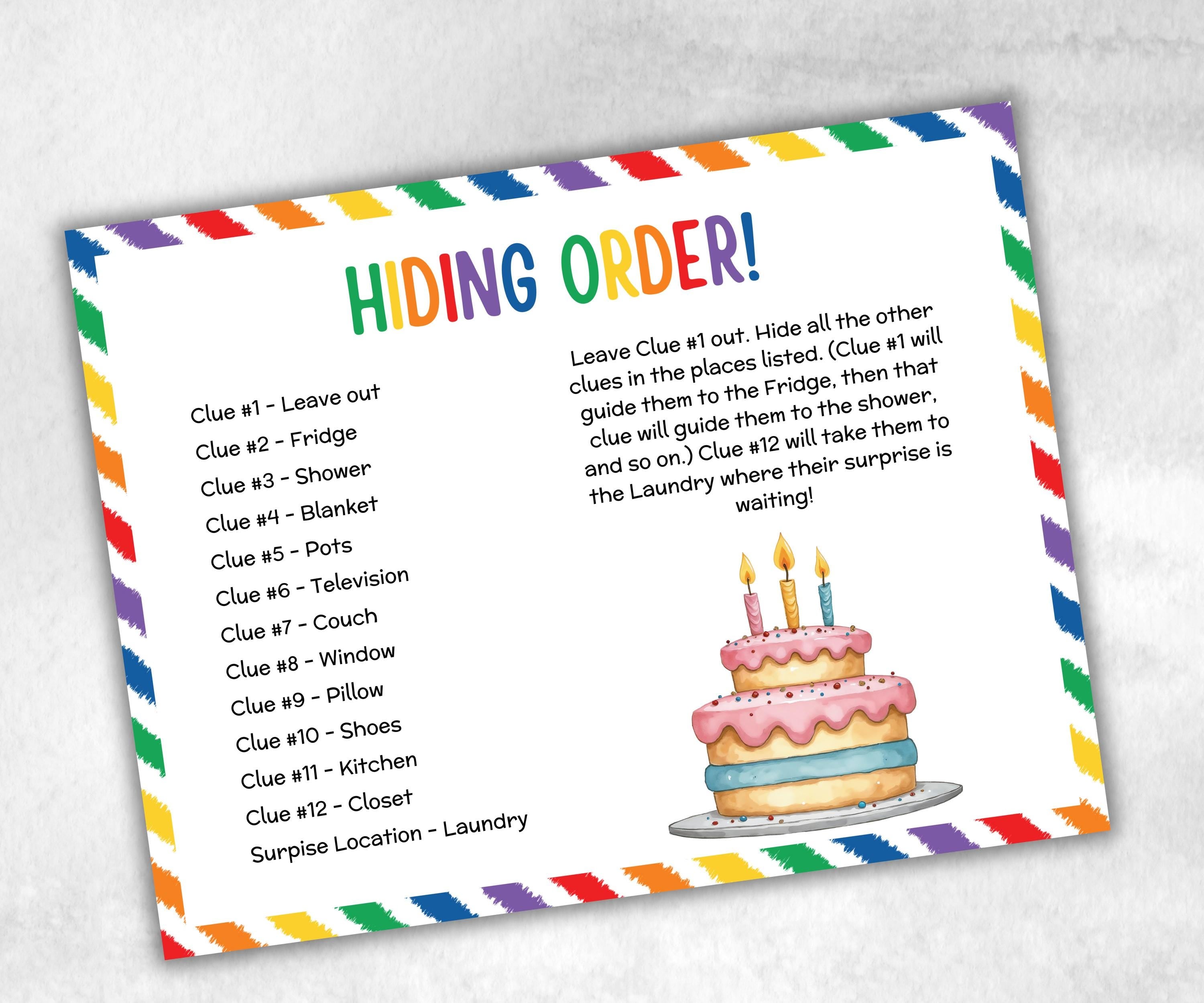 Teen birthday Indoor Treasure Hunt, group celebration activity, Preteens Puzzles, indoor scavenger hunt game, girl boy birthday party, Quiz-Holidays -TheHustlingCatLady-Party Games