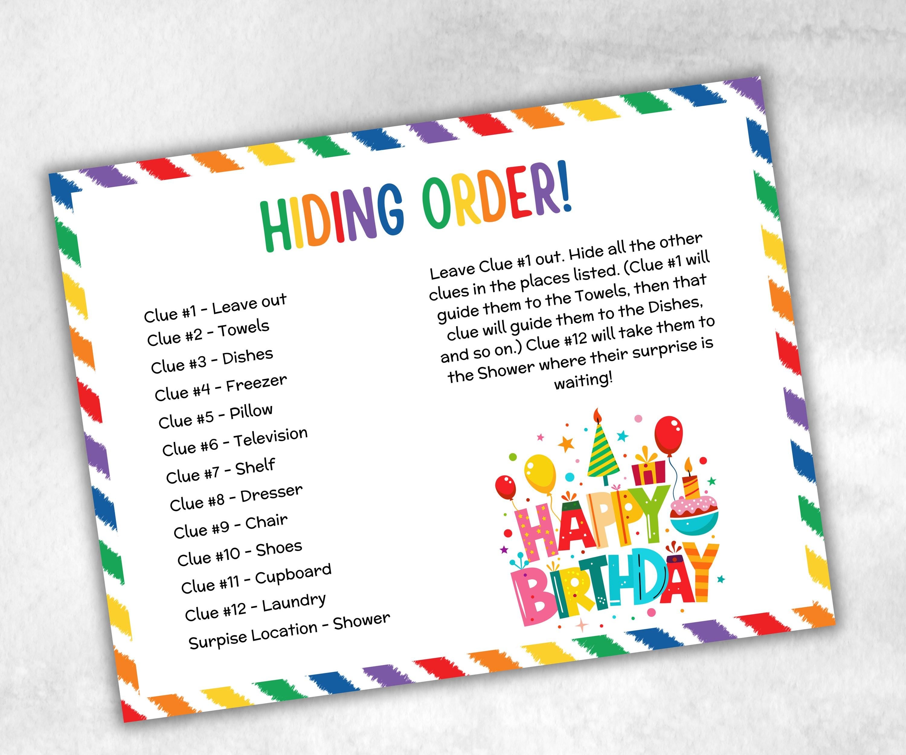 Tween birthday Indoor Treasure Hunt, group celebration activity, Preteens Puzzles, indoor scavenger hunt game, girl boy birthday party, Quiz-Holidays -TheHustlingCatLady-Party Games