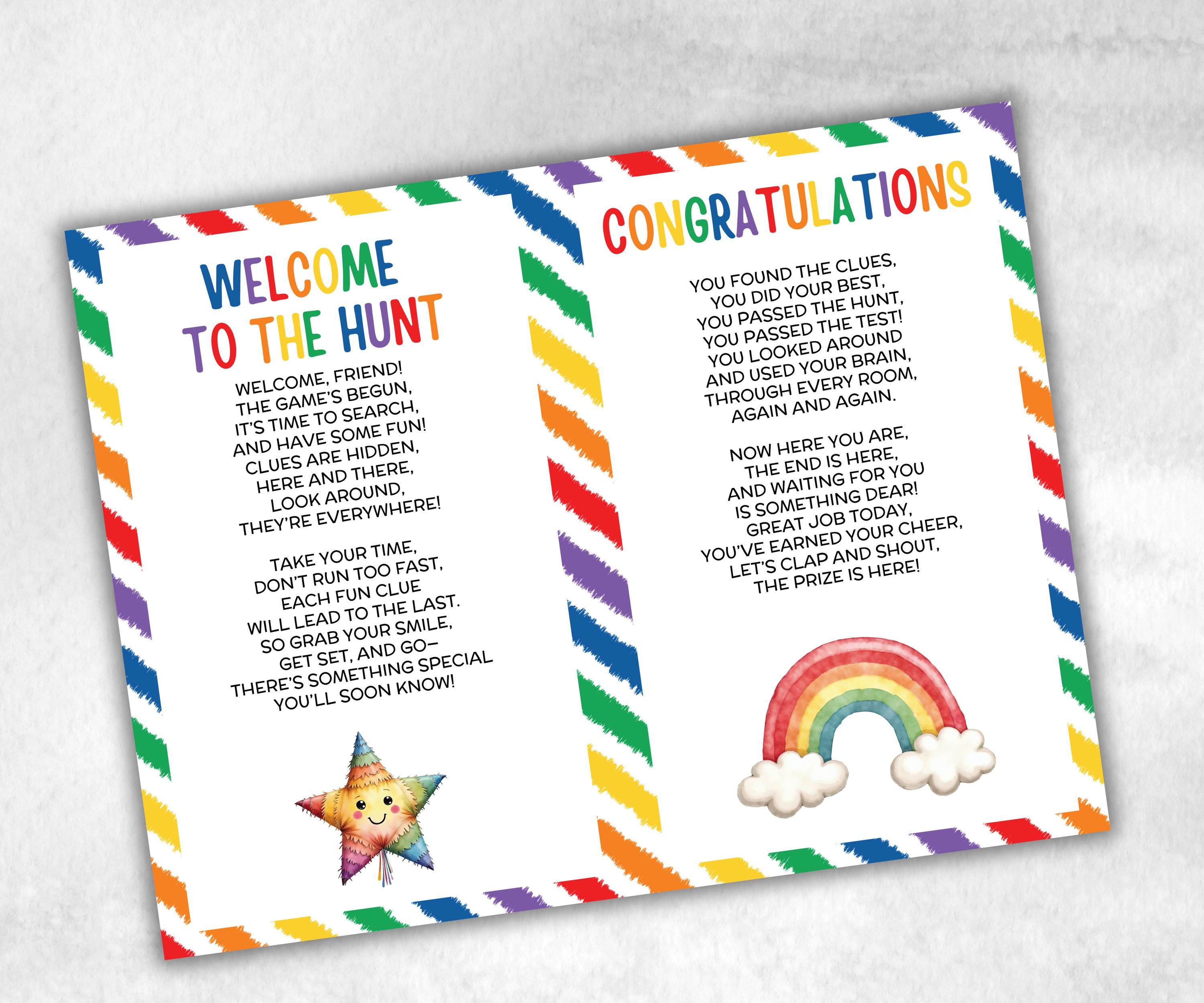 Tween birthday Indoor Treasure Hunt, group celebration activity, Preteens Puzzles, indoor scavenger hunt game, girl boy birthday party, Quiz-Holidays -TheHustlingCatLady-Party Games