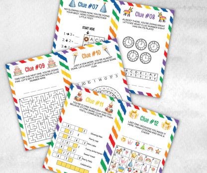 Tween birthday Indoor Treasure Hunt, group celebration activity, Preteens Puzzles, indoor scavenger hunt game, girl boy birthday party, Quiz-Holidays -TheHustlingCatLady-Party Games