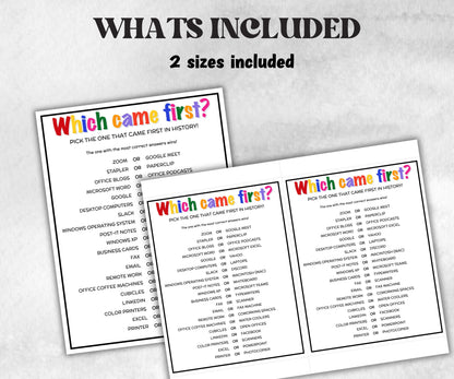 Which Came First, Summer Pop Culture Quiz, Match UpTrivia Game, , Senior Game night, family game activity, Kids Teen Adult party guess games-Holidays -TheHustlingCatLady-Party Games