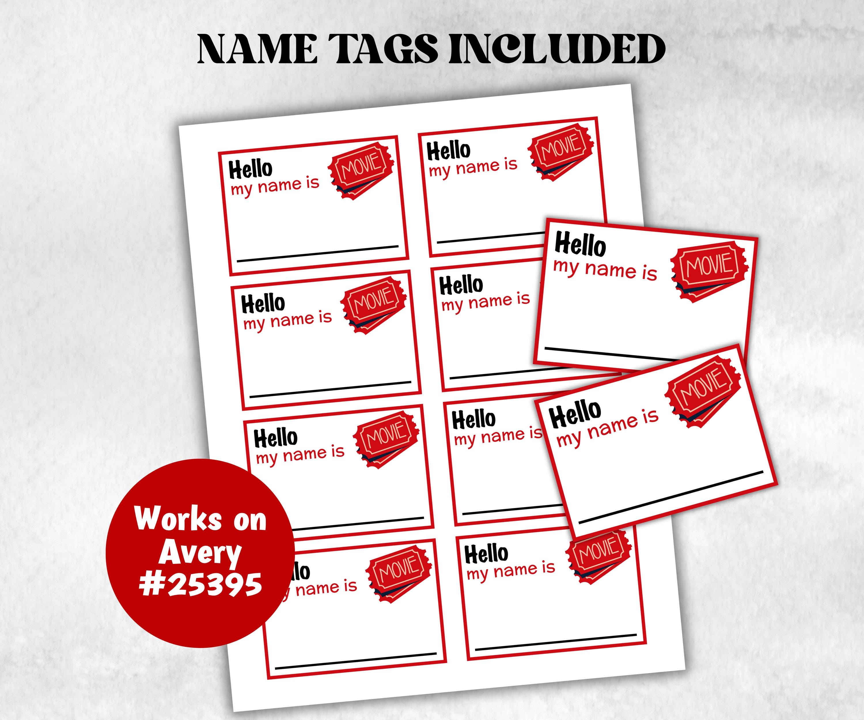 What is your Movie name, office party, daycare Name board sign, party decoration, Name tag, birthday nickname, summer Family movie night fun-Holidays -TheHustlingCatLady-Party Games