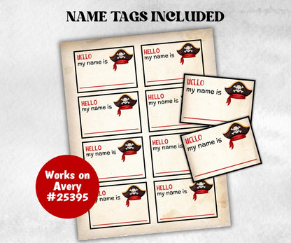 What is your Pirate name, office party, daycare Name board sign, party decoration, Name tag, birthday nickname, summer Spring Pirate game-Holidays -TheHustlingCatLady-Party Games