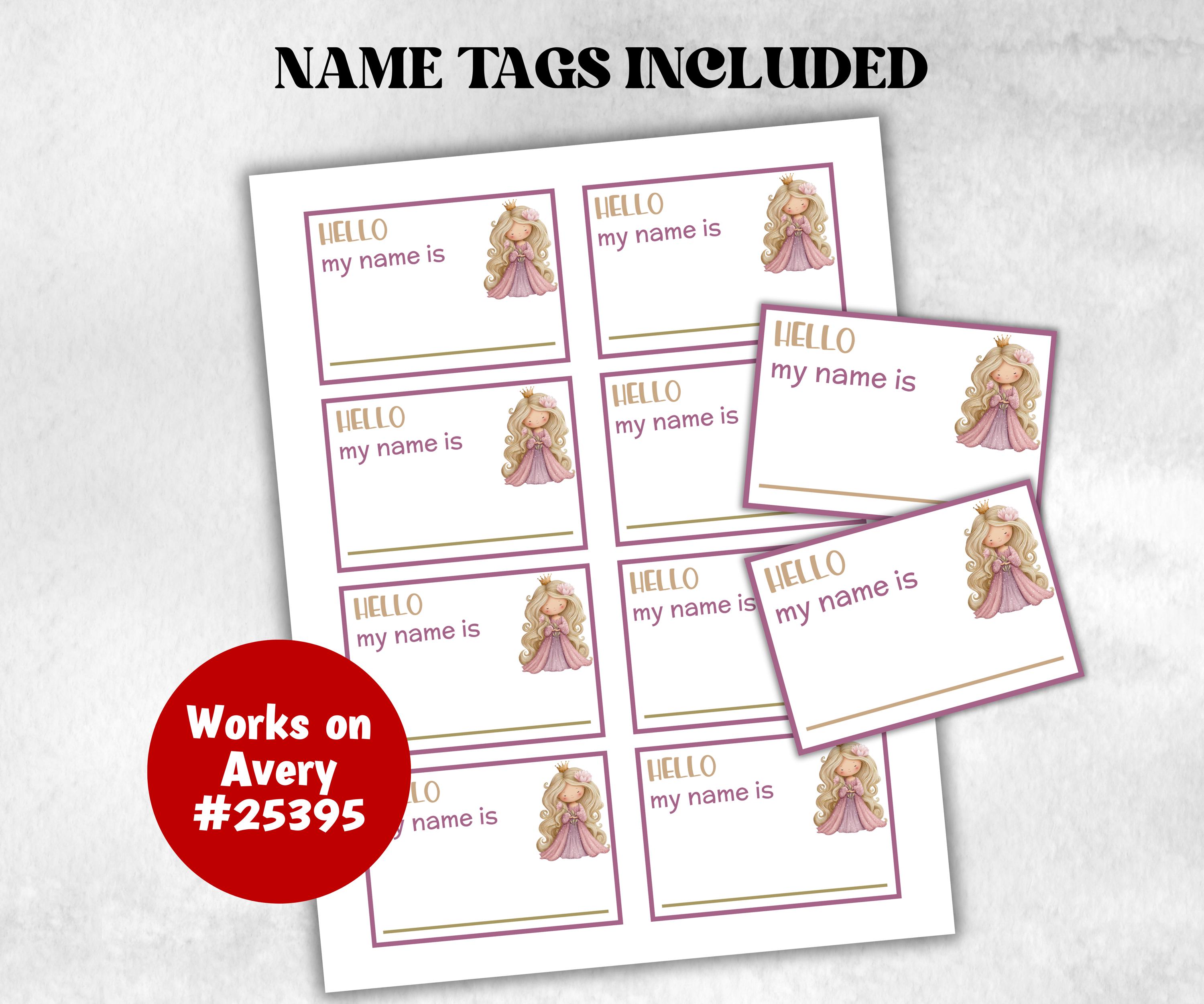 What is your Princess game, office party, daycare Name board sign, party decoration, Name tag, birthday nickname, Summer dreamy princess-Holidays -TheHustlingCatLady-Party Games