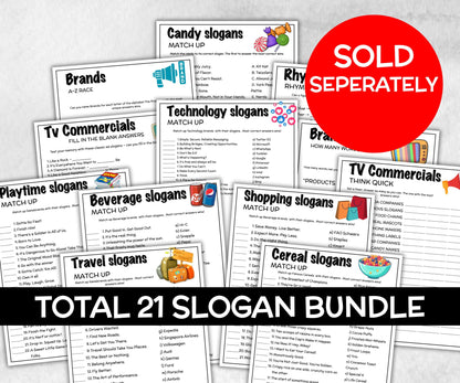 Technology Slogan Trivia, TV Commercial Trivia, Office Party, Teens Adult,Ad Slogan Match Up Quiz game, social media trivia, Internet Quiz-Holidays -TheHustlingCatLady-Party Games
