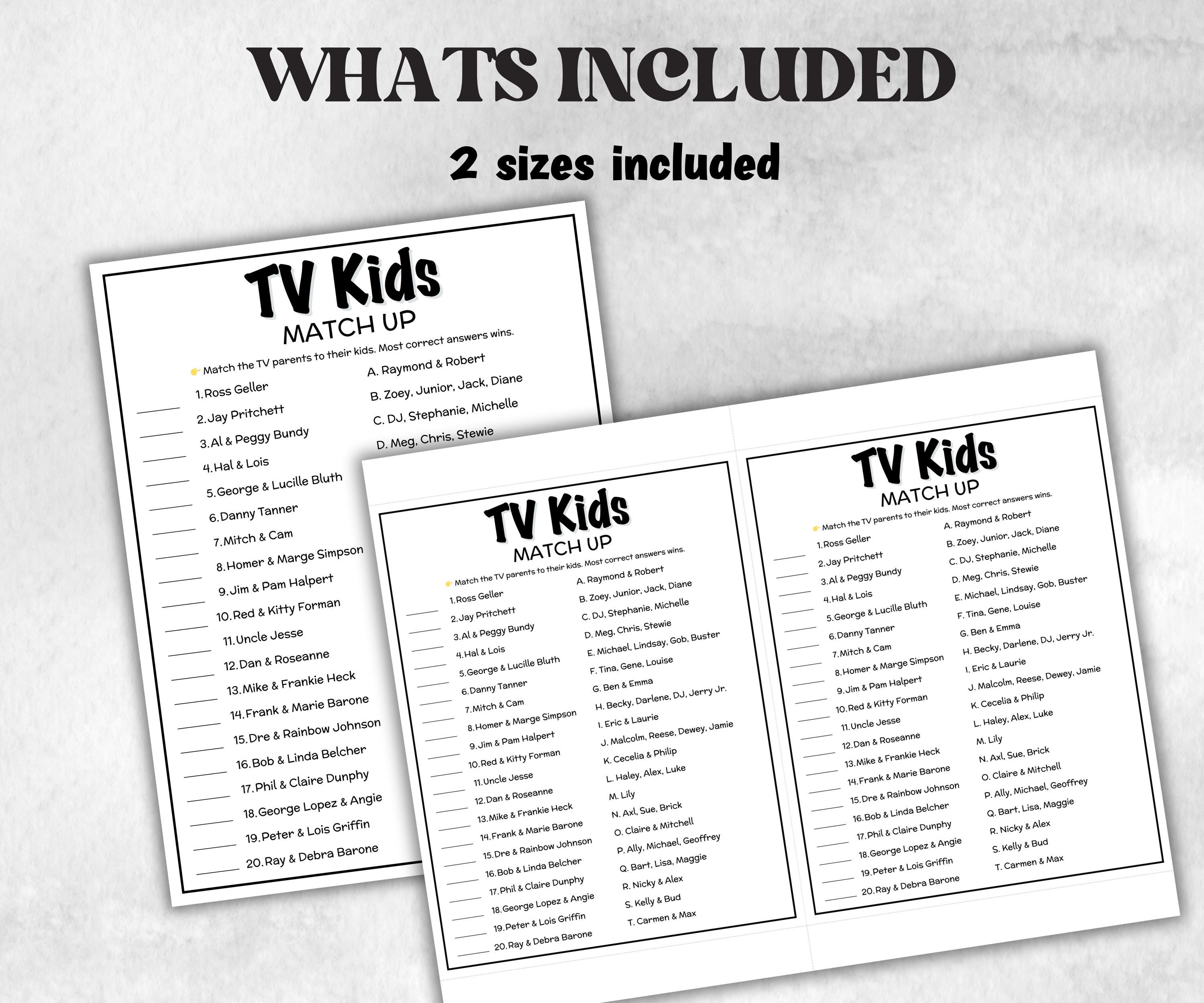 TV Sitcom Kids trivia party, Trivia Quiz, family activity, Friendsgiving, xmas family reunion, tv show theme trivia, 80s 90s black sitcom-Holidays -TheHustlingCatLady-Party Games