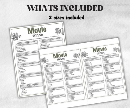 Movie Trivia Game, Decades Movie Quiz, Silver Screen Movie Quote Trivia, Birthday Party, senior game Night, Movie Award Ceremony Party-Holidays -TheHustlingCatLady-Party Games
