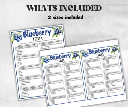 Blueberry Trivia, Winter Theme Birthday, Seniors Trivia Night, Sunday School, Women Ministry, xmas family reunion, fall autumn game, berries-Holidays -TheHustlingCatLady-Party Games