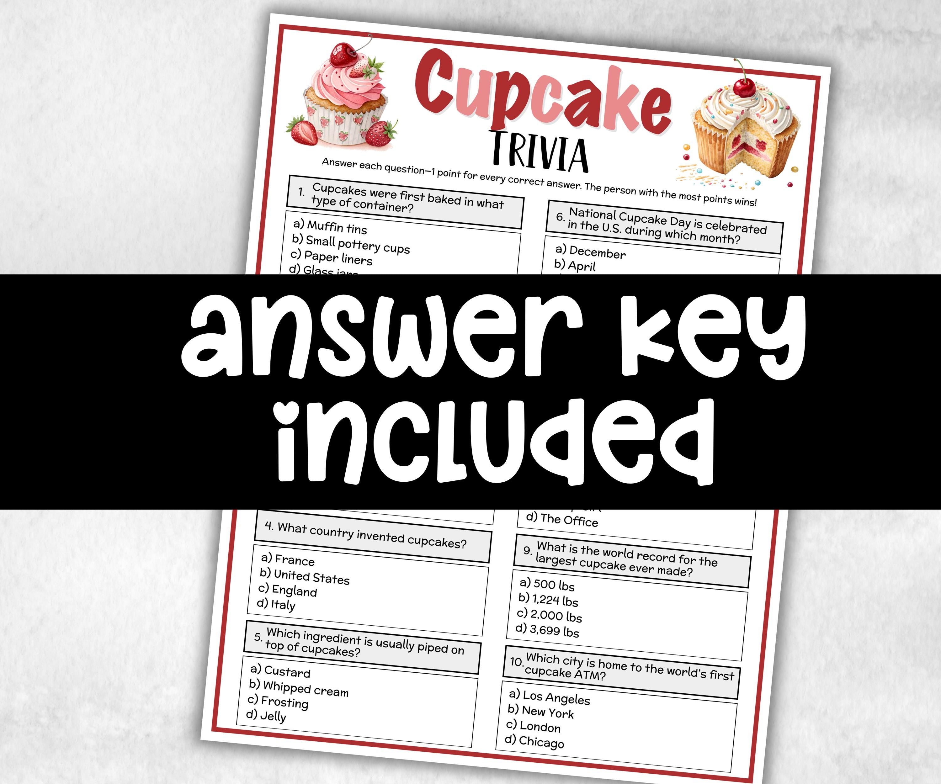 Cupcake Trivia, Winter Theme Birthday, Seniors Trivia Night, Sunday School, Women Ministry, xmas family reunion, fall autumn game, berries-Holidays -TheHustlingCatLady-Party Games