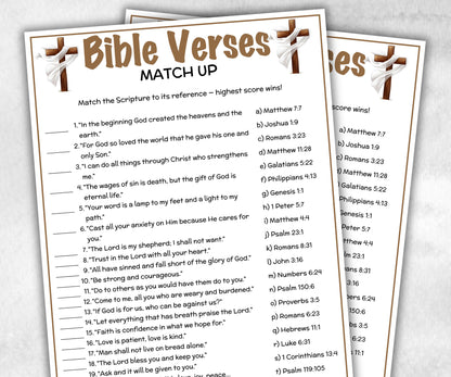 Printable Bible Verses Match up for kid, Old Testament Activity, Classroom Riddles, Church Fundraiser, Adult Teen church Icebreaker-Office Supplies -TheHustlingCatLady-Party Games