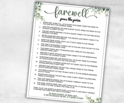 Moving Away Party, Pass The Prize, Going Abroad, College Farewell, Retirement, Mix and Mingle, interactive fun gift exchange, office party-Holidays -TheHustlingCatLady-Party Games
