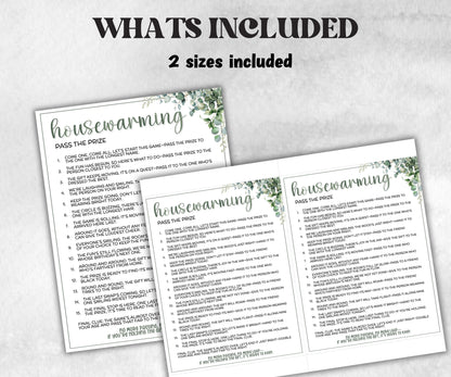 Housewarming Party Pass the Prize, Adult Mix And Mingle Activity, Conversation Starters, interactive fun gift exchange, pass the gift rhyme-Holidays -TheHustlingCatLady-Party Games