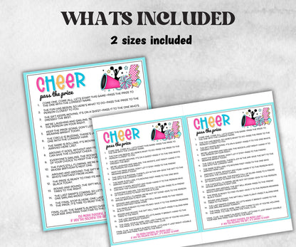 Cheerleading Pass the Prize, Cheer Squad Birthday, cheerleading party, spirit team team, interactive fun gift exchange, conversation game-Holidays -TheHustlingCatLady-Party Games