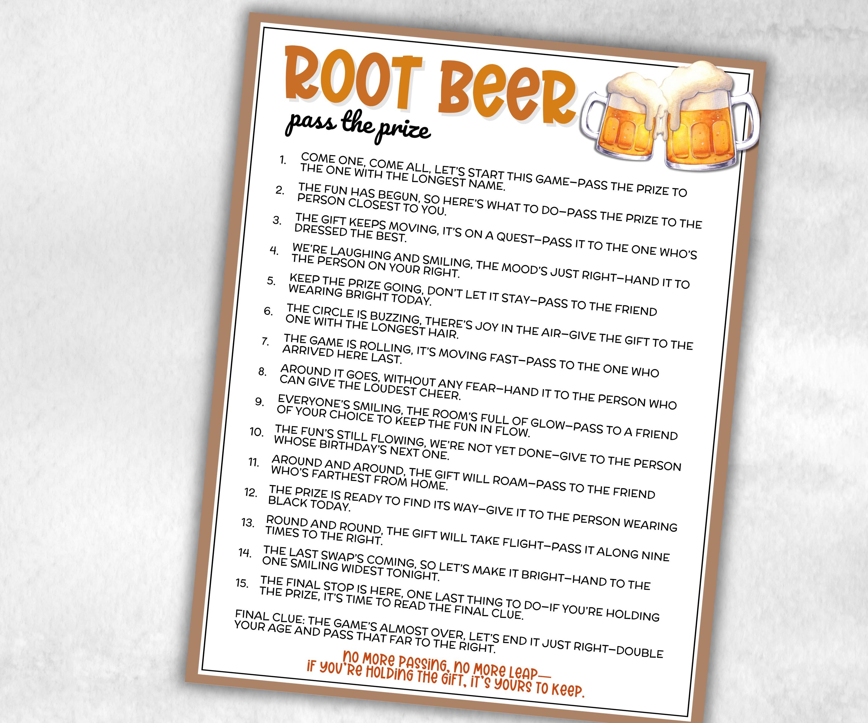 Root Beer Float Pass The Prize, Summer Birthday Party, Fun For Kids, Social BBQ Backyard ice cream party, interactive fun gift exchange game-Holidays -TheHustlingCatLady-Party Games