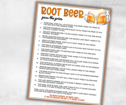 Root Beer Float Pass The Prize, Summer Birthday Party, Fun For Kids, Social BBQ Backyard ice cream party, interactive fun gift exchange game-Holidays -TheHustlingCatLady-Party Games