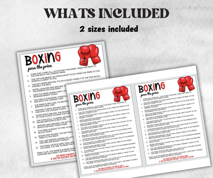 Boxing Pass The Prize, Left Right Olympics Match, Viewing Party, Boxers Meetup, Gym activity, interactive gift exchange, conversation game-Holidays -TheHustlingCatLady-Party Games