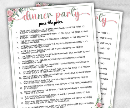 Dinner Party Pass the Prize, Adult Mix And Mingle Activity, Conversation Starters, interactive fun gift exchange, buffet groups, last minute-Holidays -TheHustlingCatLady-Party Games
