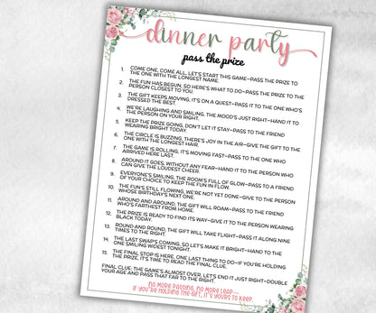 Dinner Party Pass the Prize, Adult Mix And Mingle Activity, Conversation Starters, interactive fun gift exchange, buffet groups, last minute-Holidays -TheHustlingCatLady-Party Games