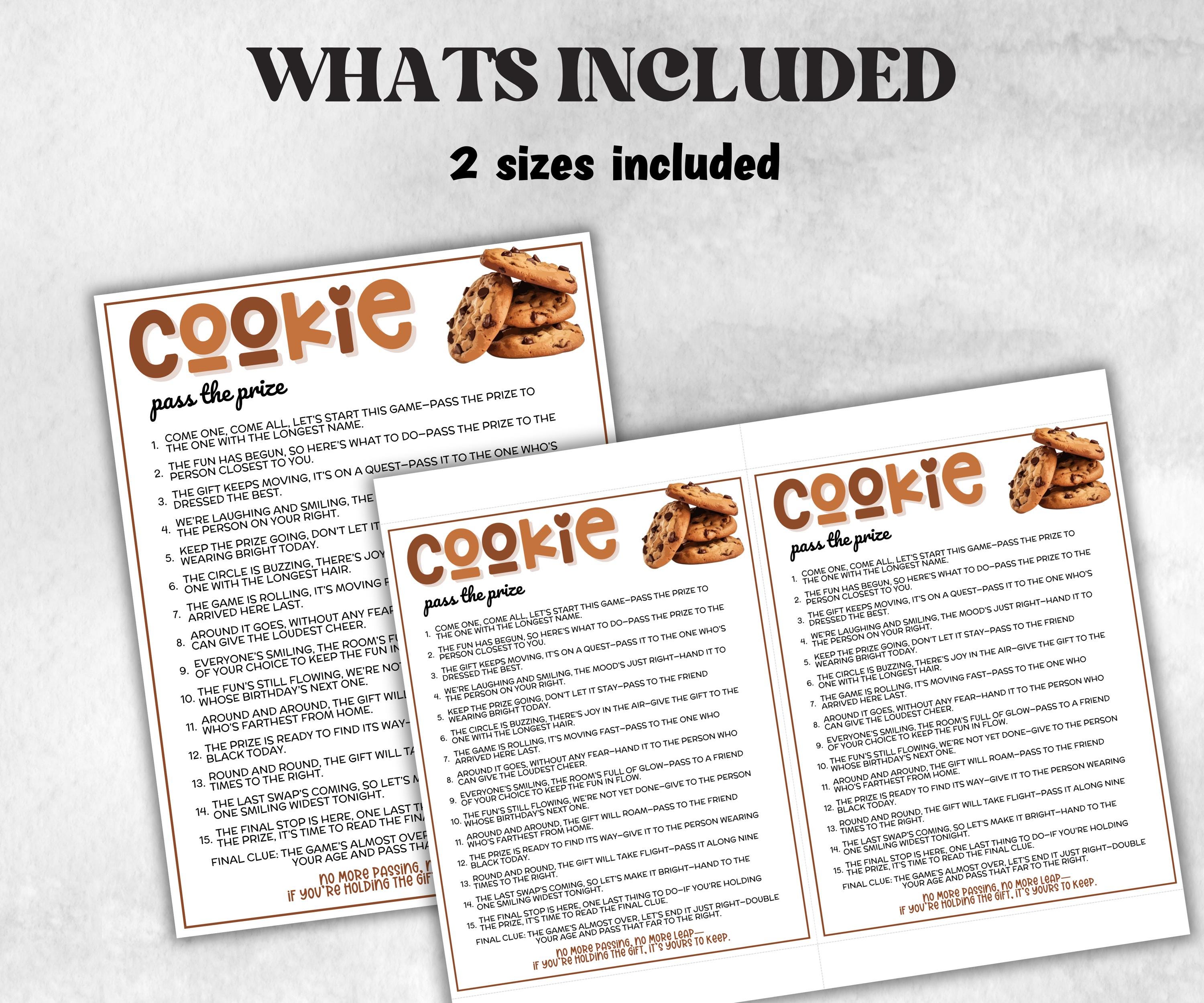 Cookie Pass the Prize, Left Right Baby Shower, Cookie Theme Birthday Party, Church xmas game,Friendsmas Cookie party, fun gift exchange-Christmas -TheHustlingCatLady-Party Games