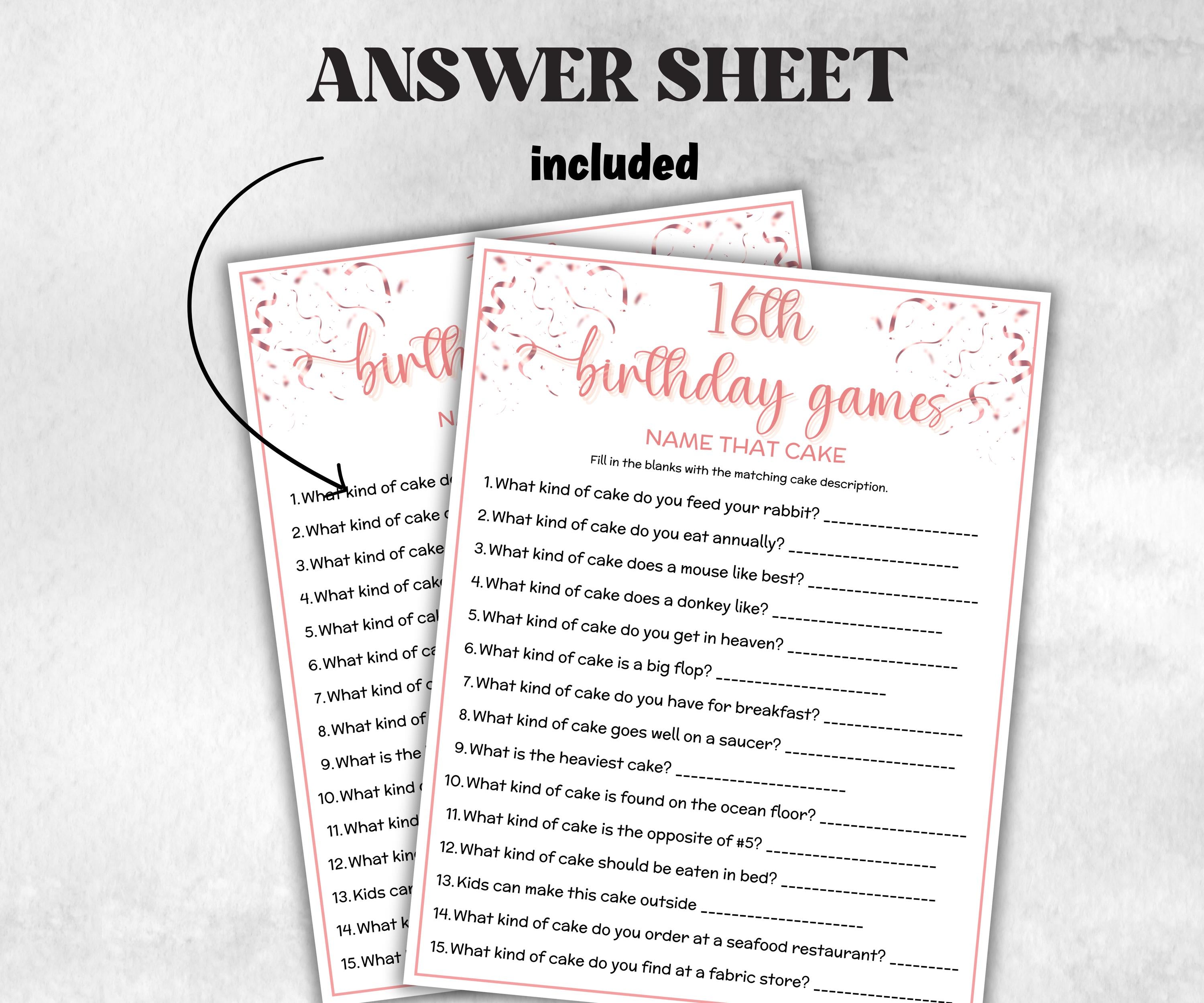 Sweet 16 Birthday Game Bundle, Pink Sweet Sixteen Birthday, 16th Birthday Party Game, Born in 2009 Game Bundle, Printable Teen Activities-Holidays -TheHustlingCatLady-Party Games