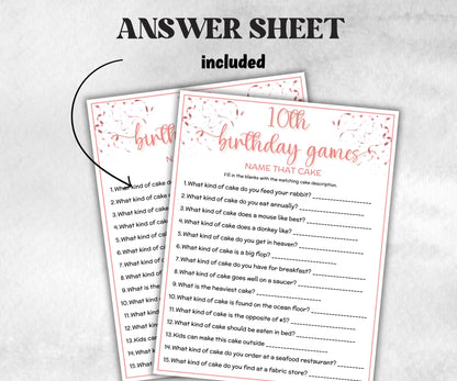 10th Birthday Game Bundle, Pink Tenth Birthday, 10th Birthday Party, Born in 2015, large group Game Bundle, Printable Teen group game-Holidays -TheHustlingCatLady-Party Games