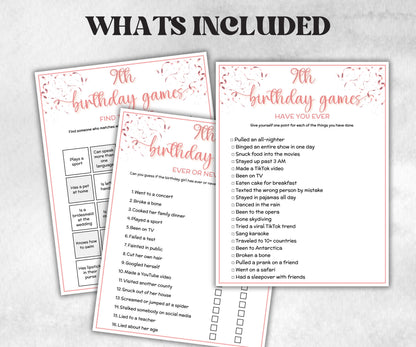 9th Birthday Game Bundle, Pink ninth Birthday, 9th Birthday Party, Born in 2016, large group Game Bundle, Printable Teen group game, church-Holidays -TheHustlingCatLady-Party Games