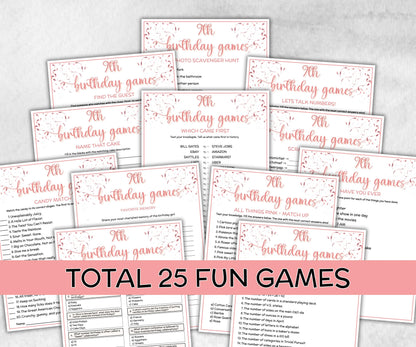9th Birthday Game Bundle, Pink ninth Birthday, 9th Birthday Party, Born in 2016, large group Game Bundle, Printable Teen group game, church-Holidays -TheHustlingCatLady-Party Games