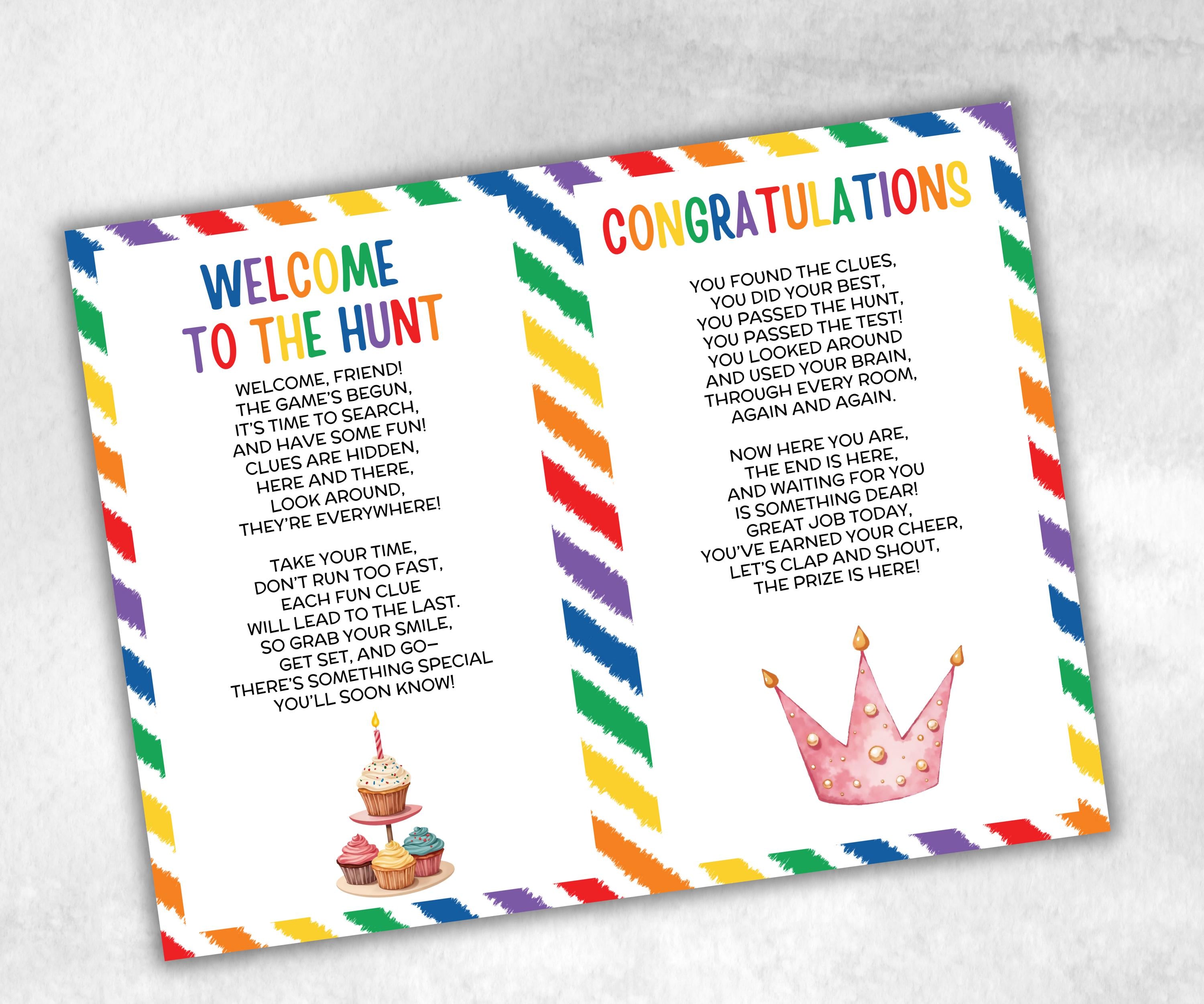 Teen birthday Indoor Treasure Hunt, group celebration activity, Preteens Puzzles, indoor scavenger hunt game, girl boy birthday party, Quiz-Holidays -TheHustlingCatLady-Party Games