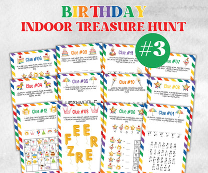 Tween birthday Indoor Treasure Hunt, group celebration activity, Preteens Puzzles, indoor scavenger hunt game, girl boy birthday party, Quiz-Holidays -TheHustlingCatLady-Party Games